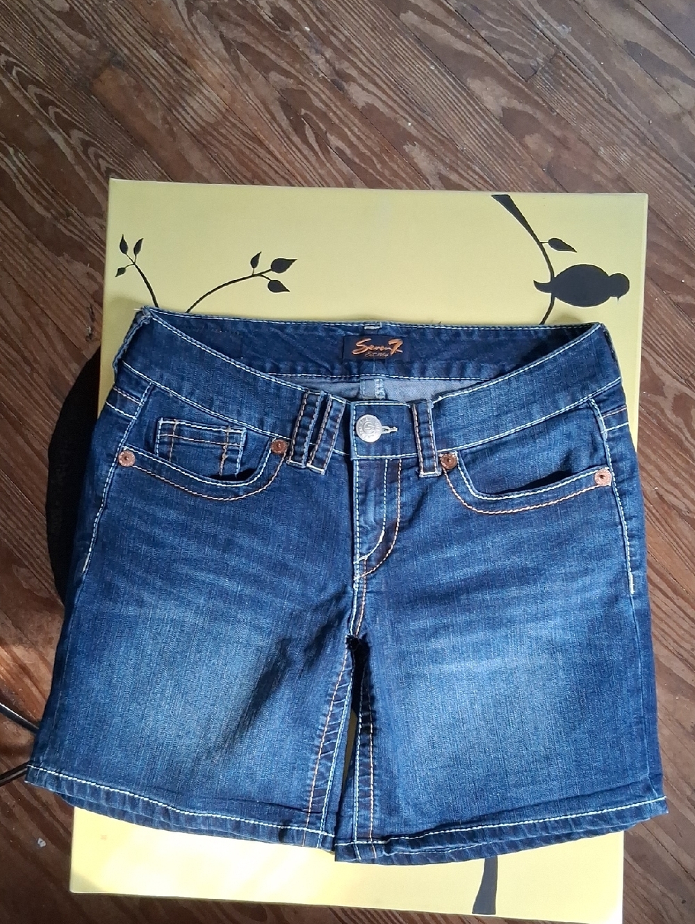 Seven7 Mid Length Jean Shorts